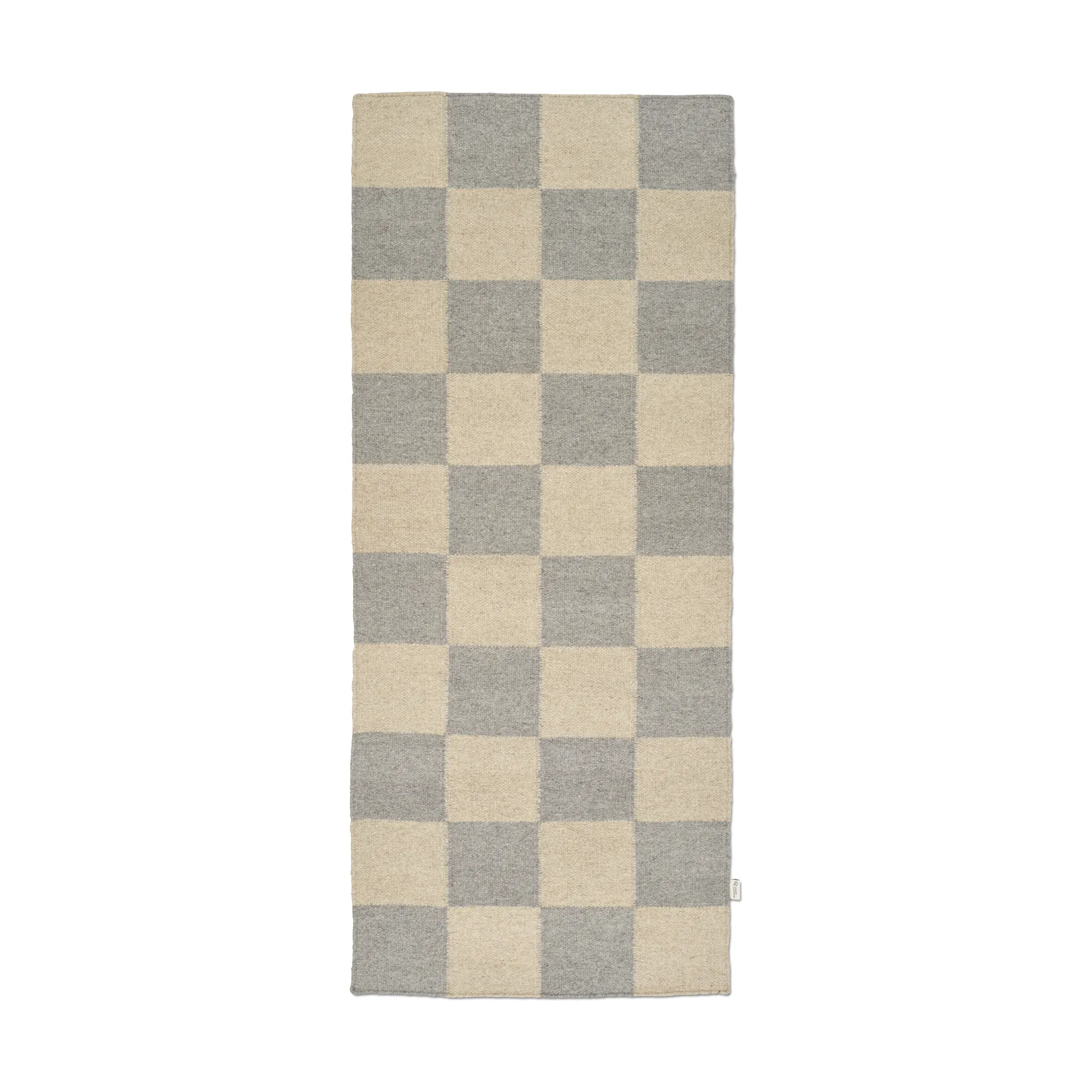 Squares runner rug, Grey-natural, 80x200 cm Classic Collection