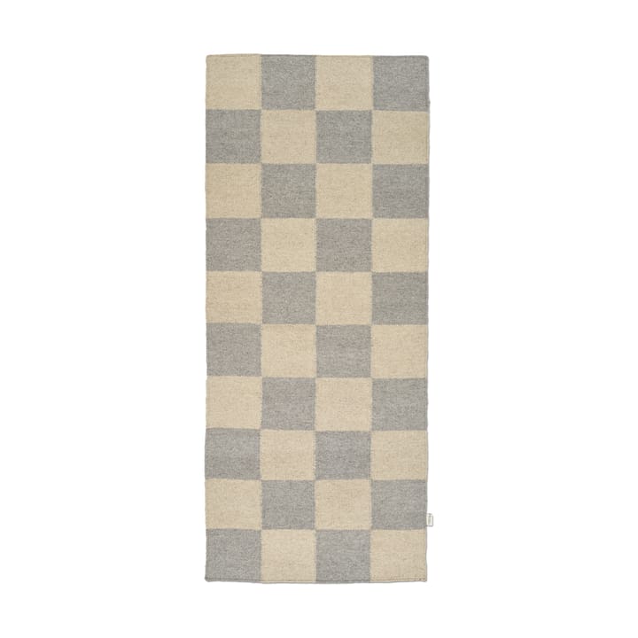 Squares runner rug - Grey-natural, 80x200 cm - Classic Collection