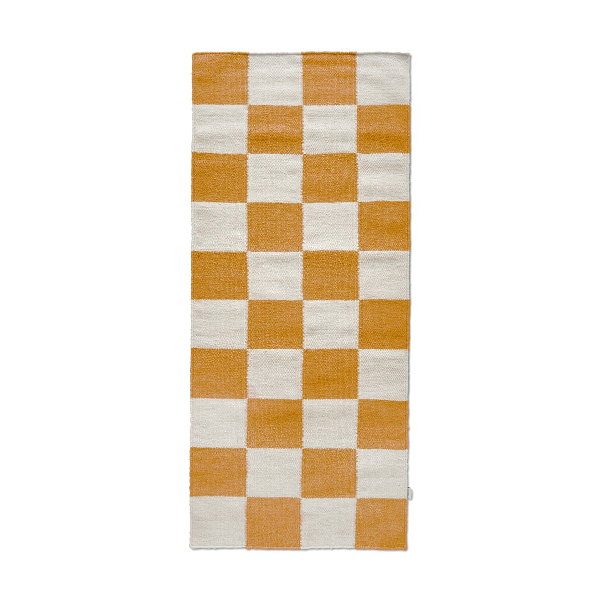 Classic Collection Squares runner rug White-yellow, 80x200 cm