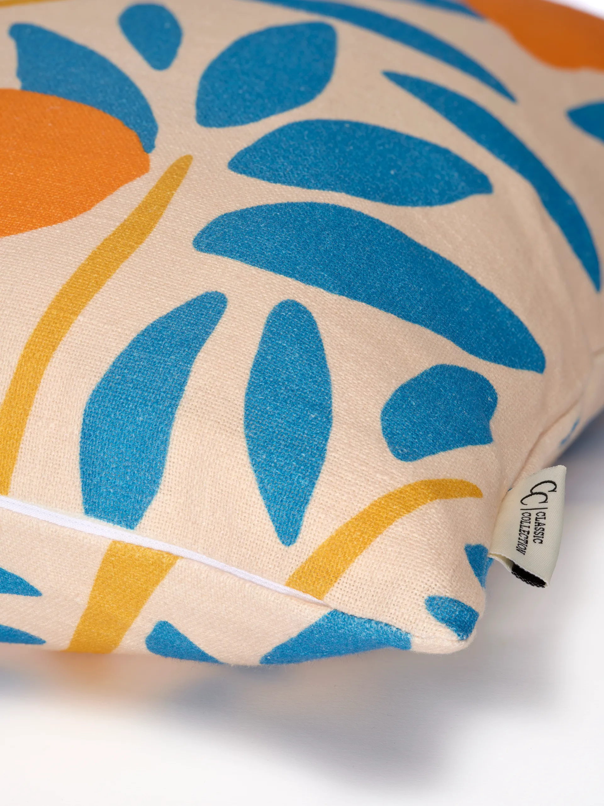 Sunny citrus cushion cover 50x50 cm, Blue Classic Collection
