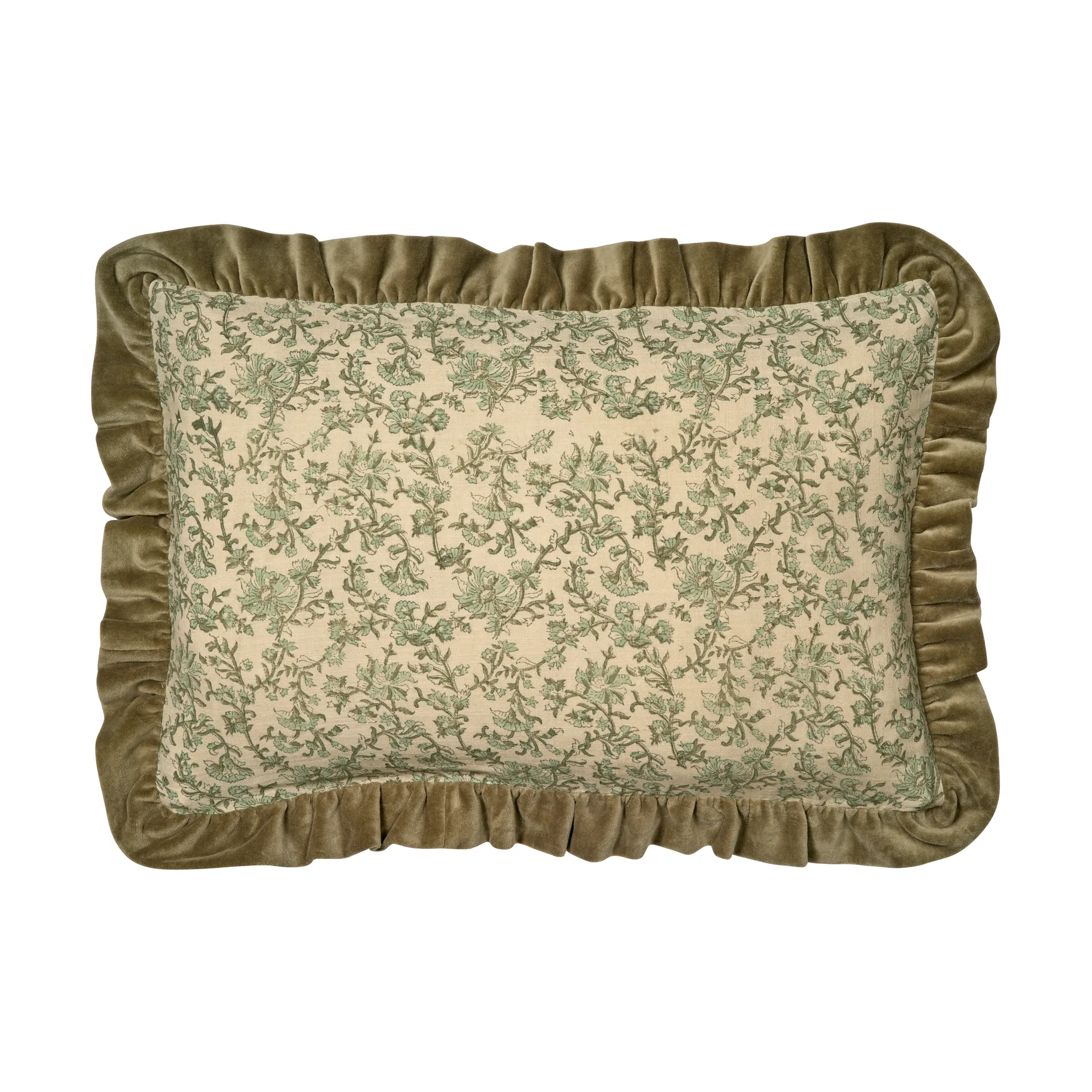 Tendril cushion cover 60x40 cm, Green Classic Collection