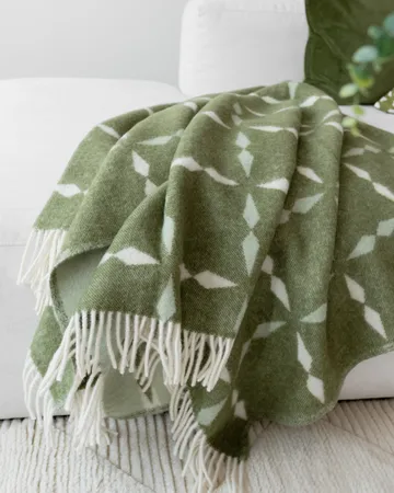 Tile throw 130x180 cm - Green - Classic Collection