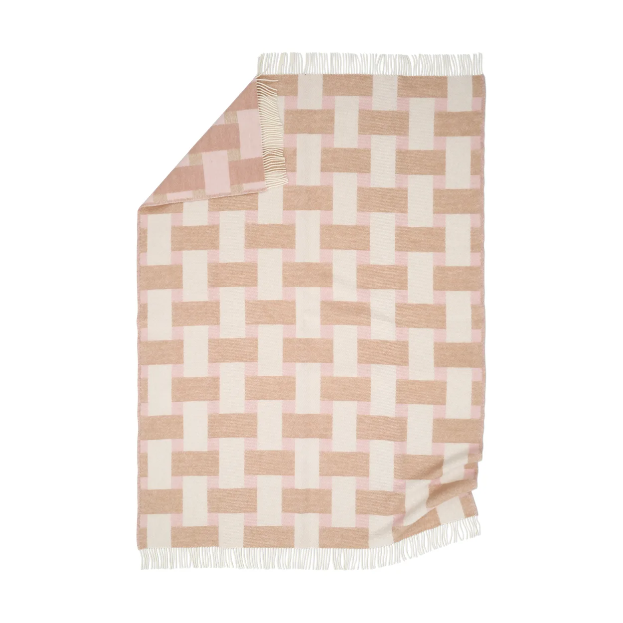 Classic Collection Weave throw 130x180 cm Pink | Scandinavian Design | Wool blankets & throws | Pink