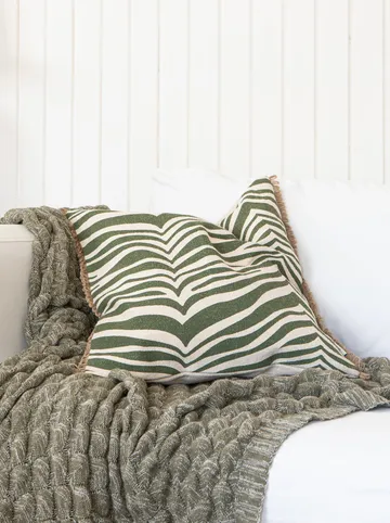 Zebra cushion 50x50 cm - Green - Classic Collection