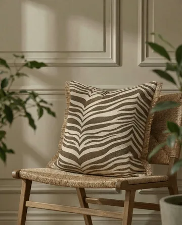 Zebra cushion - Brown-natural, 50x50 cm - Classic Collection