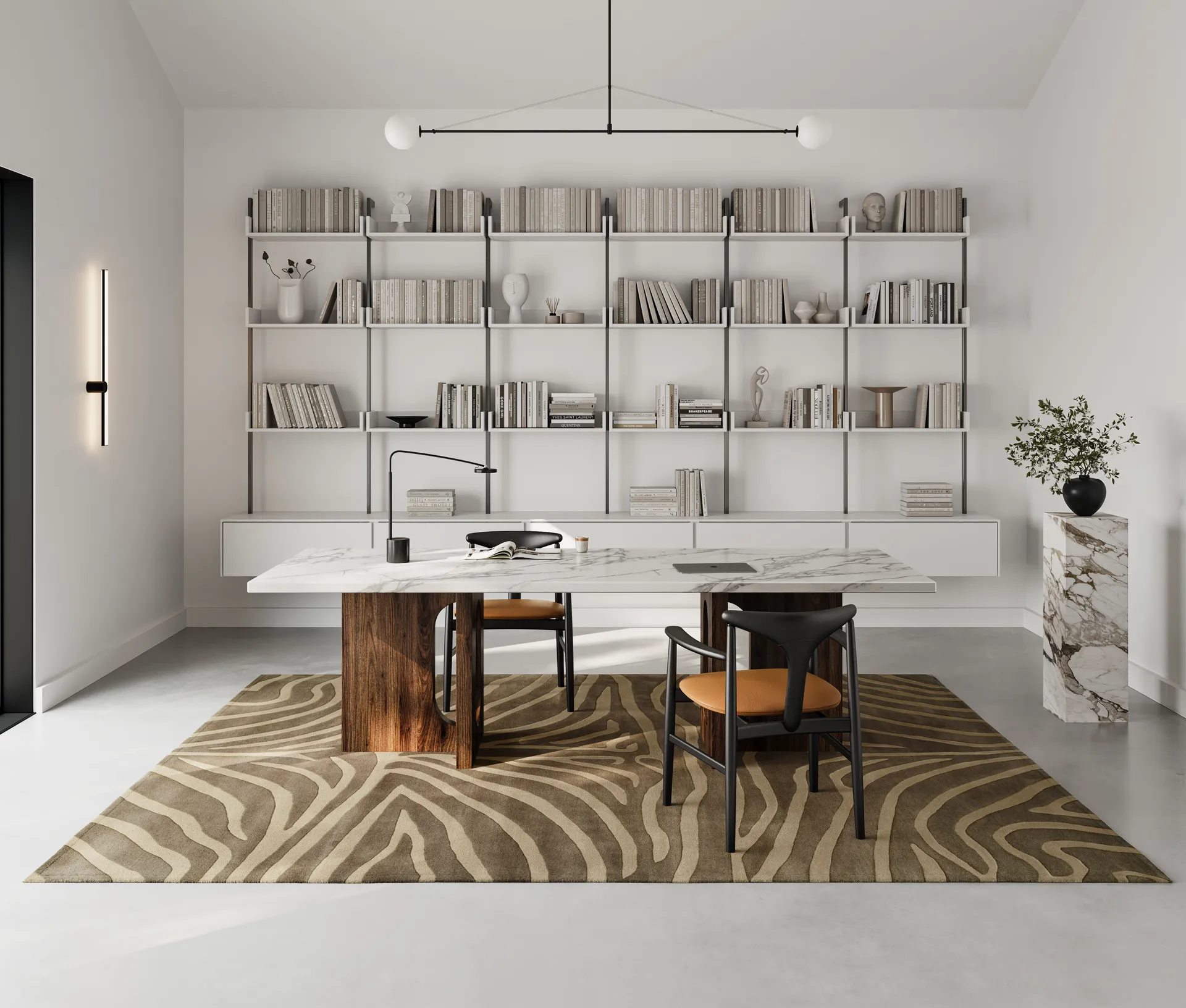 Zebra rug 200x300 cm, Brown Classic Collection