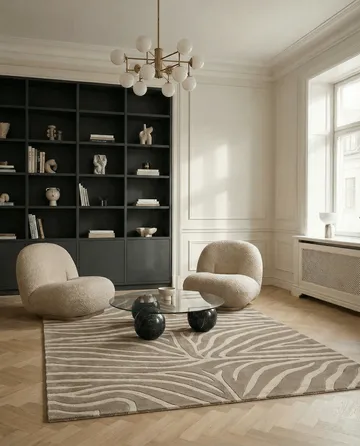 Zebra rug 250x350 cm - Beige, 250x350 cm - Classic Collection
