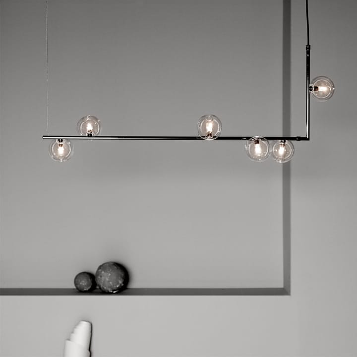 Air 73 ceiling lamp, Nickel, clear glass CO Bankeryd
