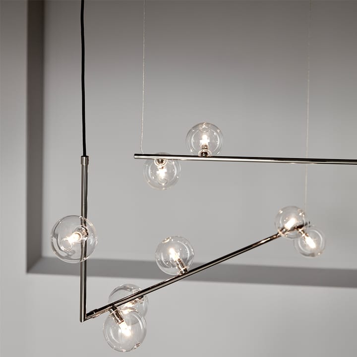 Air 73 ceiling lamp, Nickel, clear glass CO Bankeryd