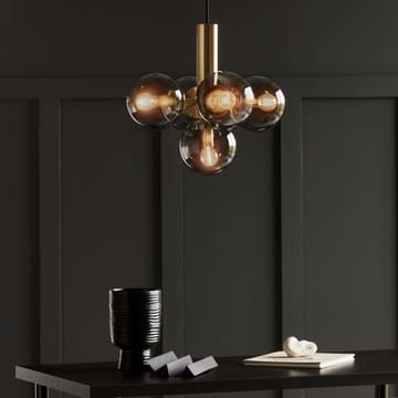 Avenue 43 ceiling lamp - Brass smoke-coloured glass - CO Bankeryd