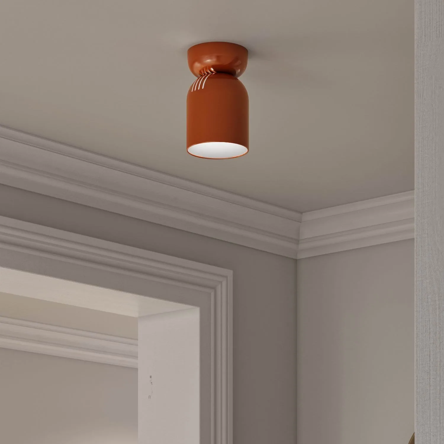 Lennon ceiling spotlight, Burnt orange, Ø12.5x19.5 cm CO Bankeryd