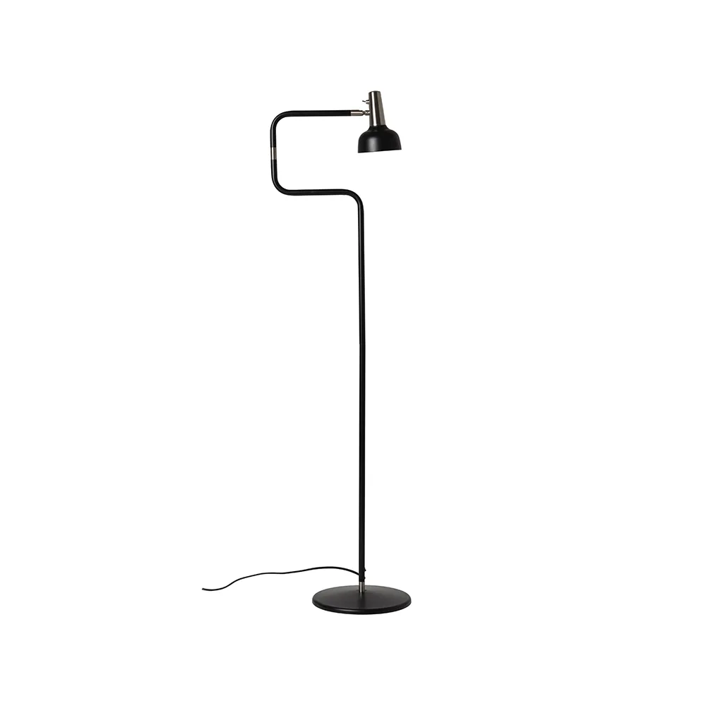 Ray floor lamp, Black, nickel details CO Bankeryd