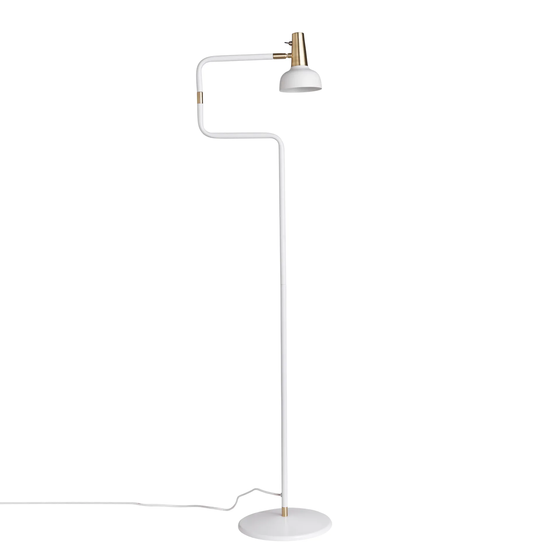 Ray floor lamp, white-brass CO Bankeryd