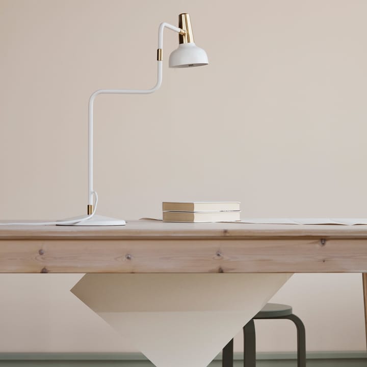 Ray table lamp - White, nickel details - CO Bankeryd