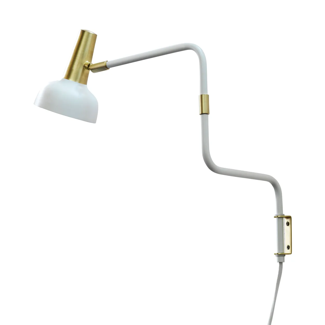 CO Bankeryd Ray wall lamp white-brass | Scandinavian Design | Wall lights | White