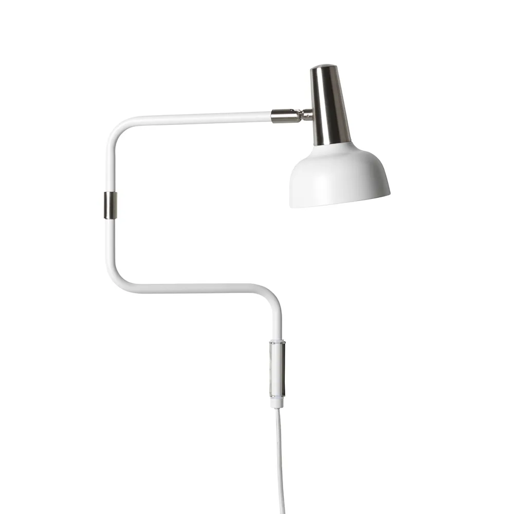 CO Bankeryd Ray Wall lamp White, nickel details | Scandinavian Design | Wall lights | White
