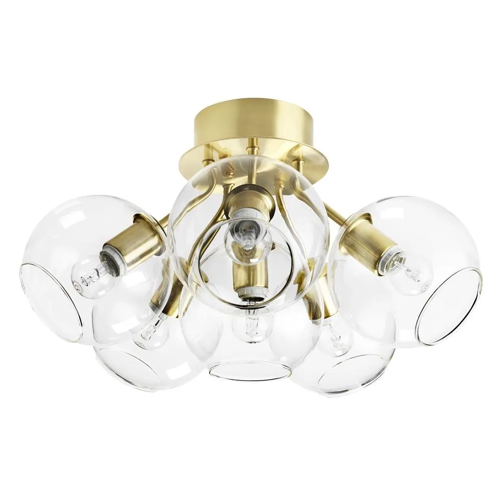CO Bankeryd Tage ceiling lamp brass-clear glass | Scandinavian Design | Ceiling lights | Gold-coloured