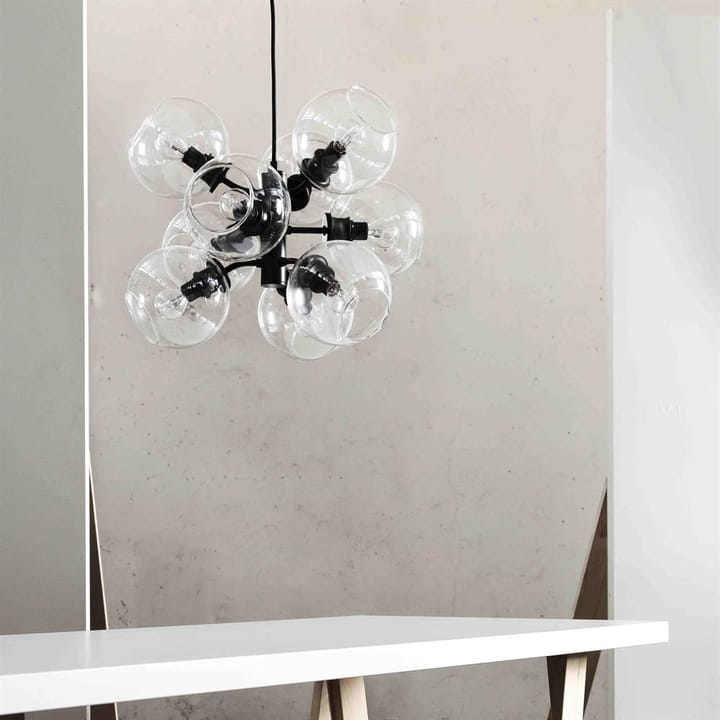 Tage pendant, black- clear glass CO Bankeryd