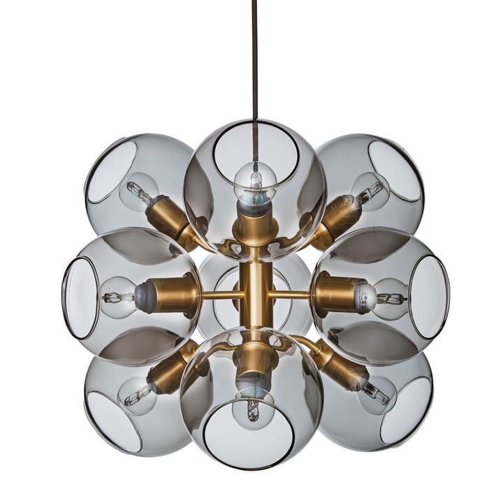 Tage pendant - brass-smoke coloured glass - CO Bankeryd