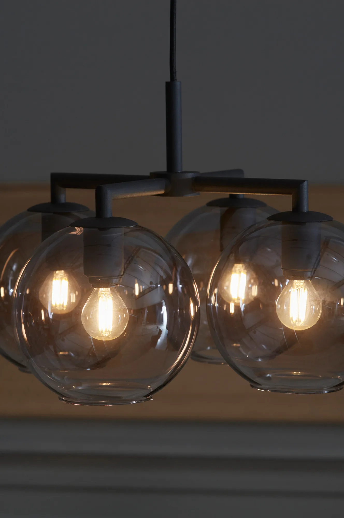 Ture pendant lamp 30 cm, Black-smoke coloured glass CO Bankeryd