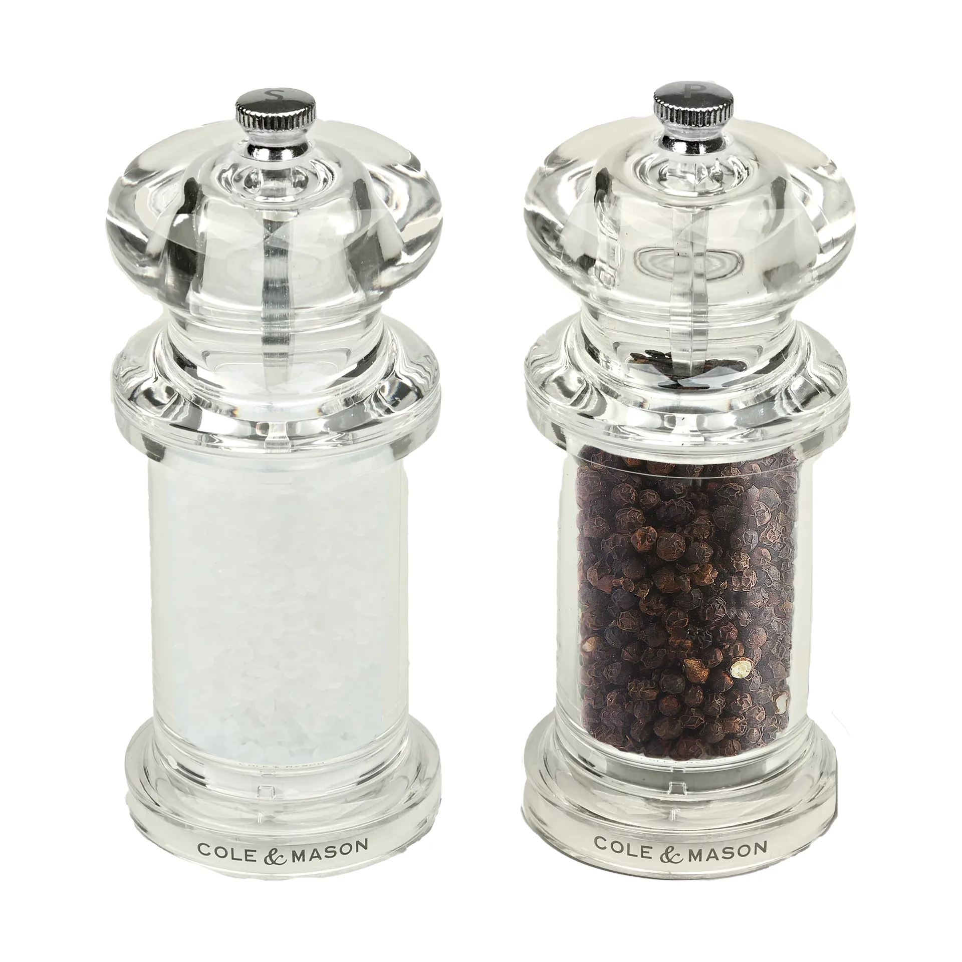 505 salt and pepper mill 14 cm, Transparent Cole & Mason