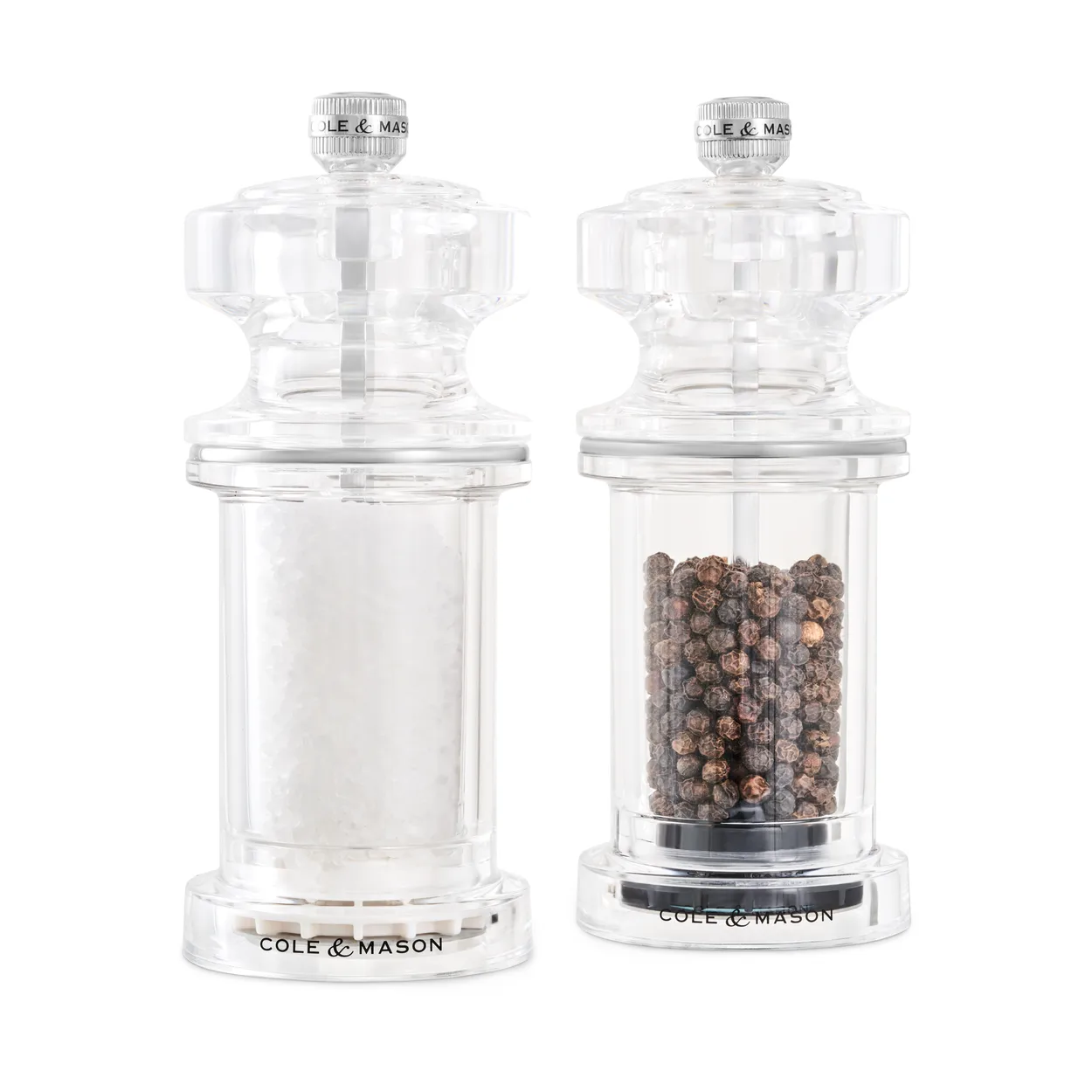 Cole & Mason 605 salt and pepper grinder set 14.4 cm Clear