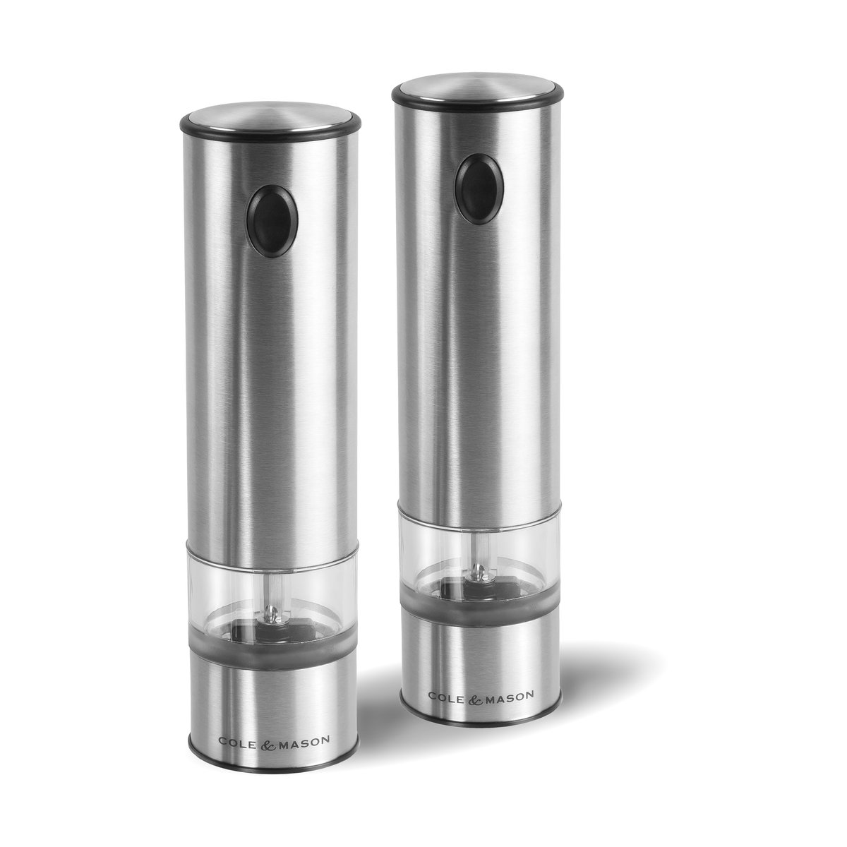 Cole & Mason Electric Salt & Pepper Grinder 21 cm Clear