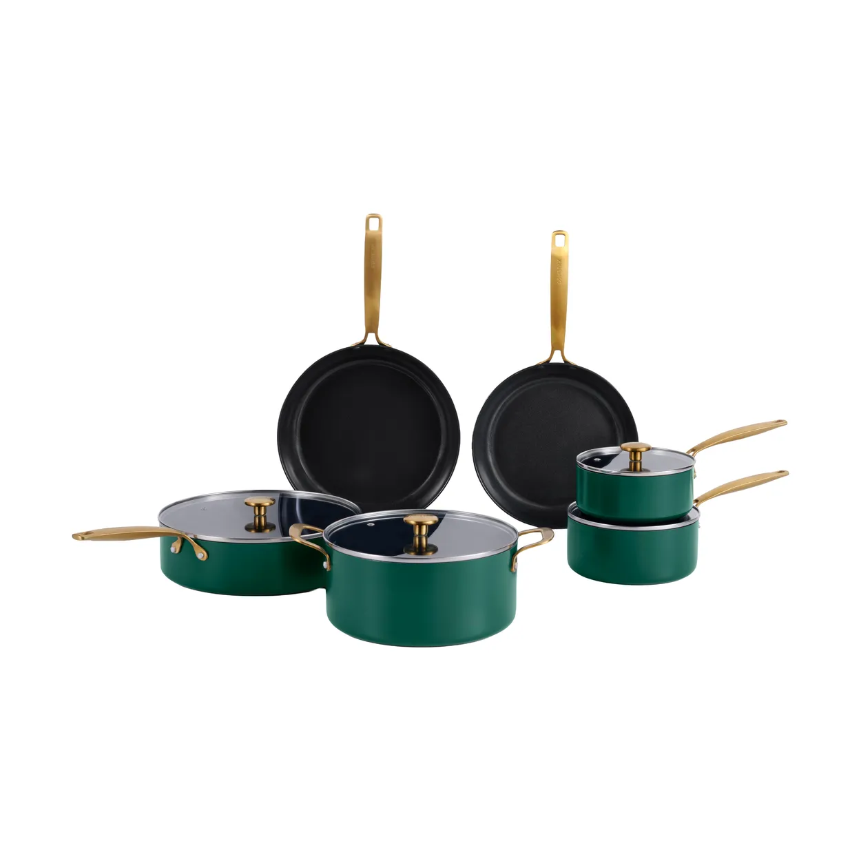 Combekk Element pot and frying pan set, 10-piece Holly Green
