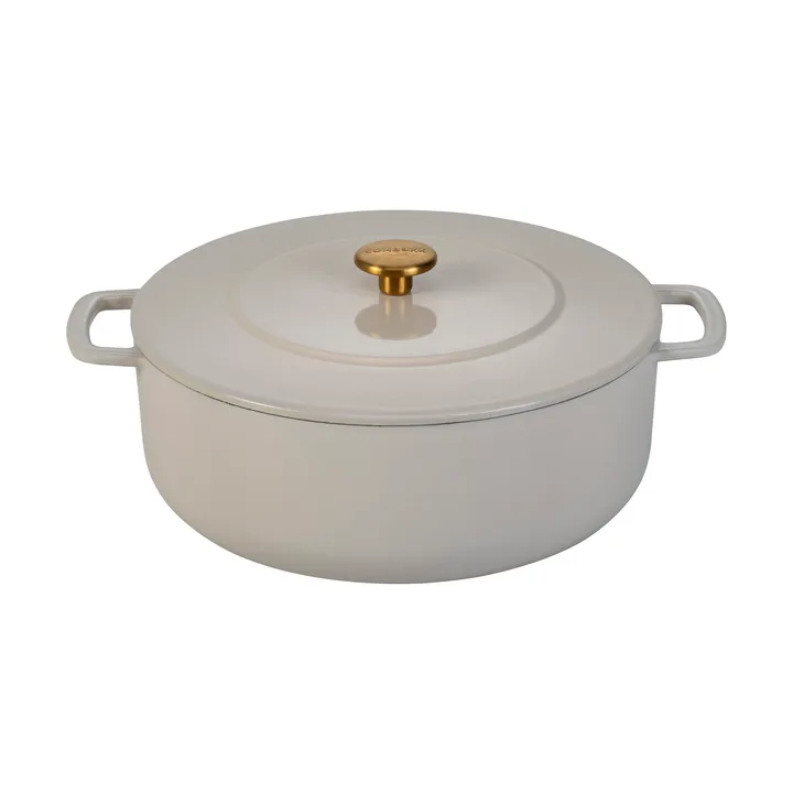 Combekk Enameled cast iron casserole Ø24 cm - Sand-gold knob - Combekk