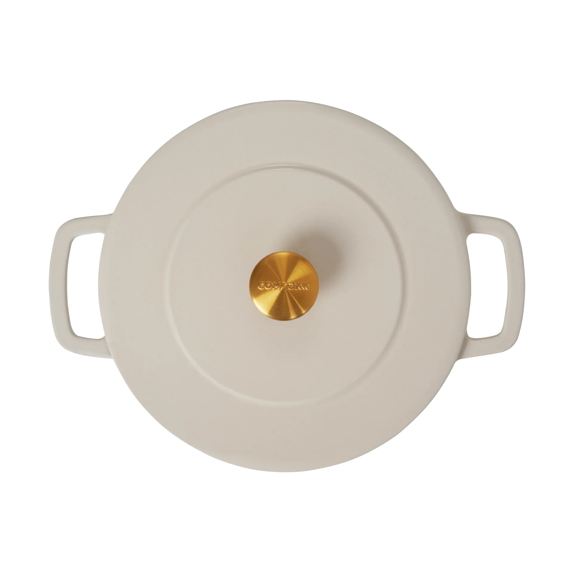 Combekk Enameled cast iron casserole Ø28 cm, Sand-gold knob Combekk