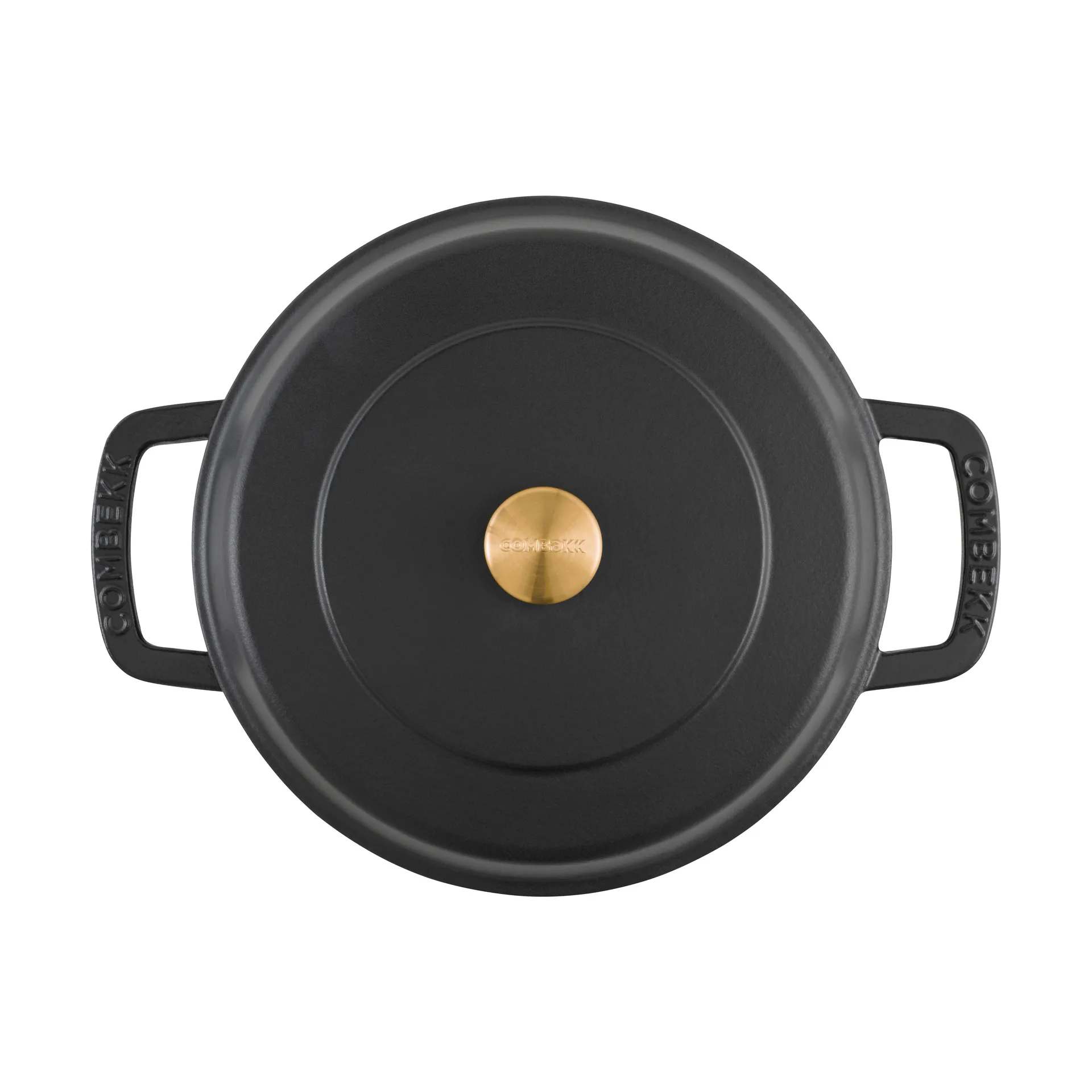 Combekk Enameled cast iron sauté pan Ø28 cm, Black-gold knob Combekk