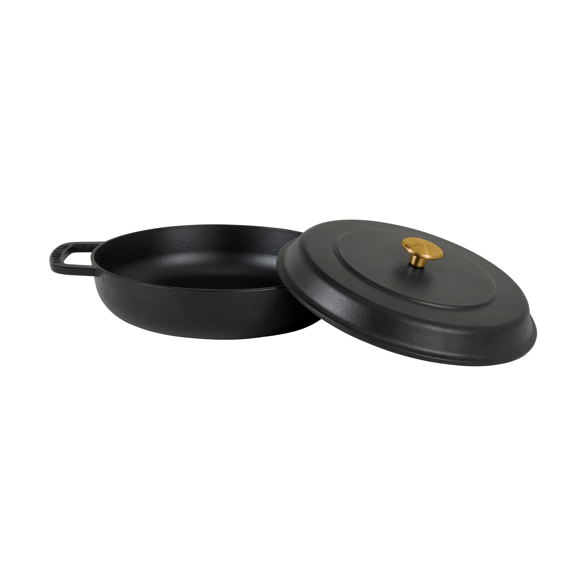 Combekk Enameled cast iron sauté pan Ø28 cm, Black-gold knob Combekk