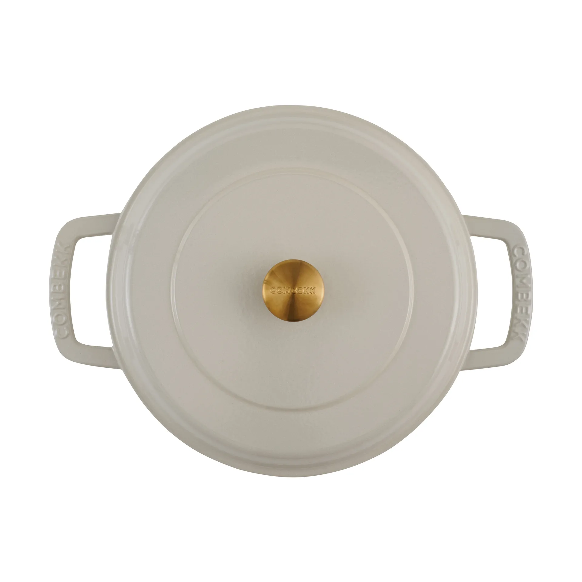 Combekk Enameled cast iron sauté pan Ø28 cm, Sand-gold knob Combekk
