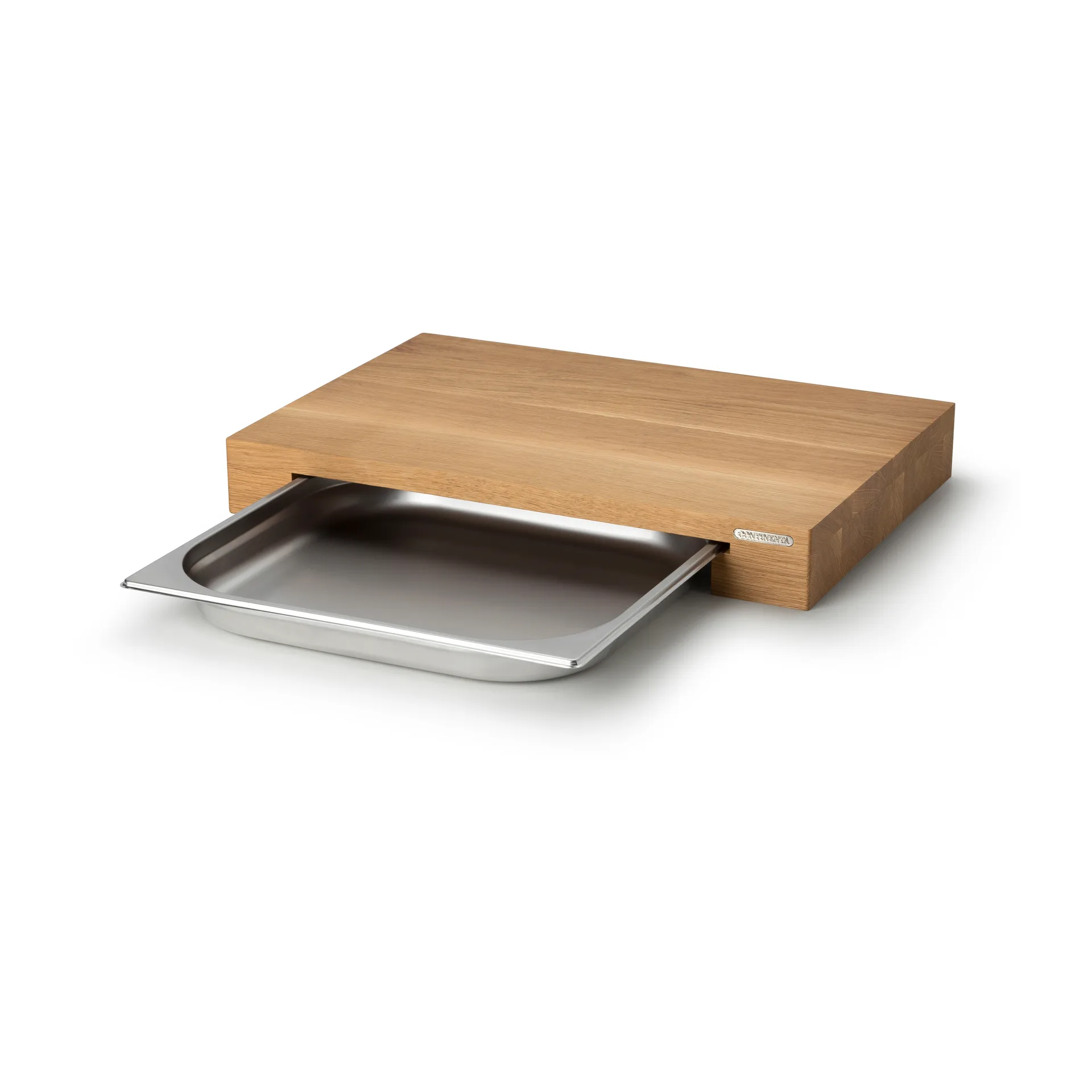 Cutting board oak with 1 tray, 27x39 cm Continenta
