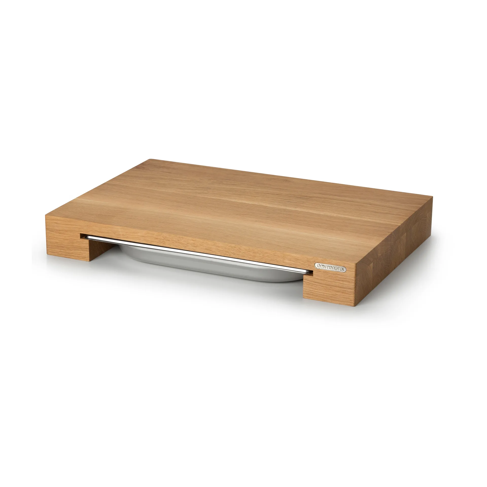 Cutting board oak with 1 tray, 32x48 cm Continenta