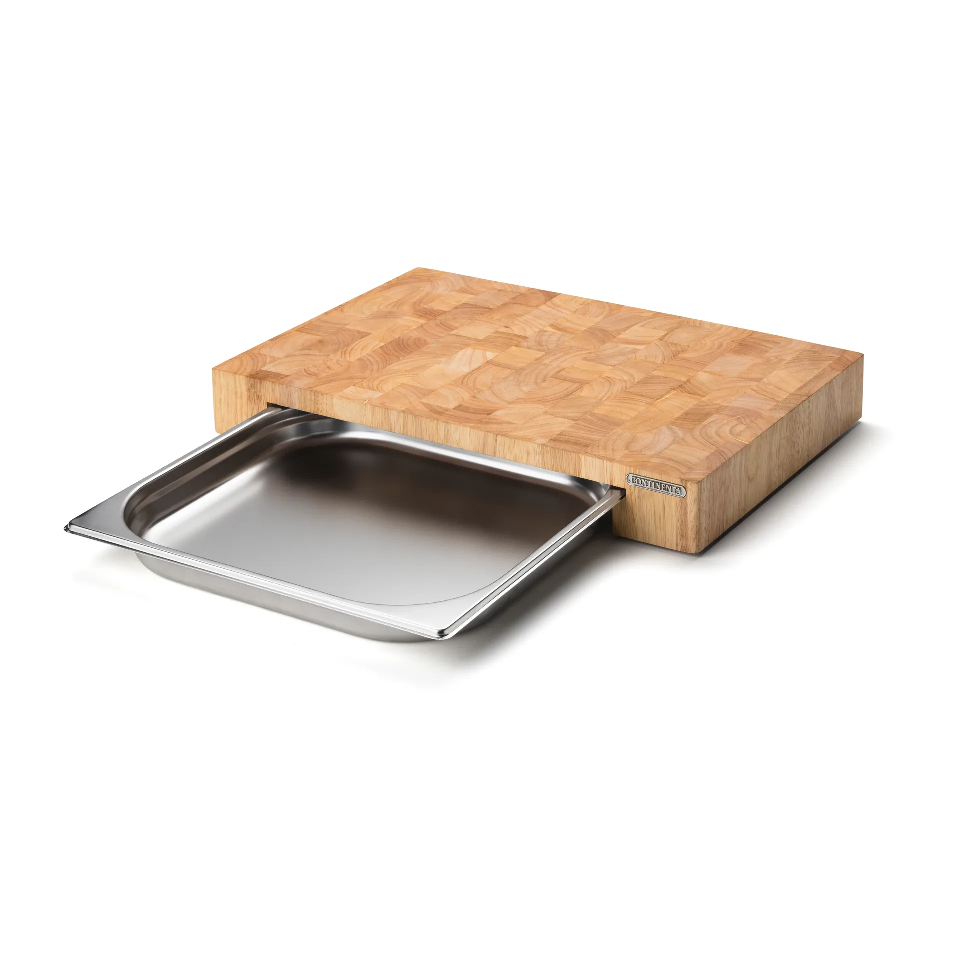 Cutting board rubber tree with 1 tray, 32x48 cm Continenta