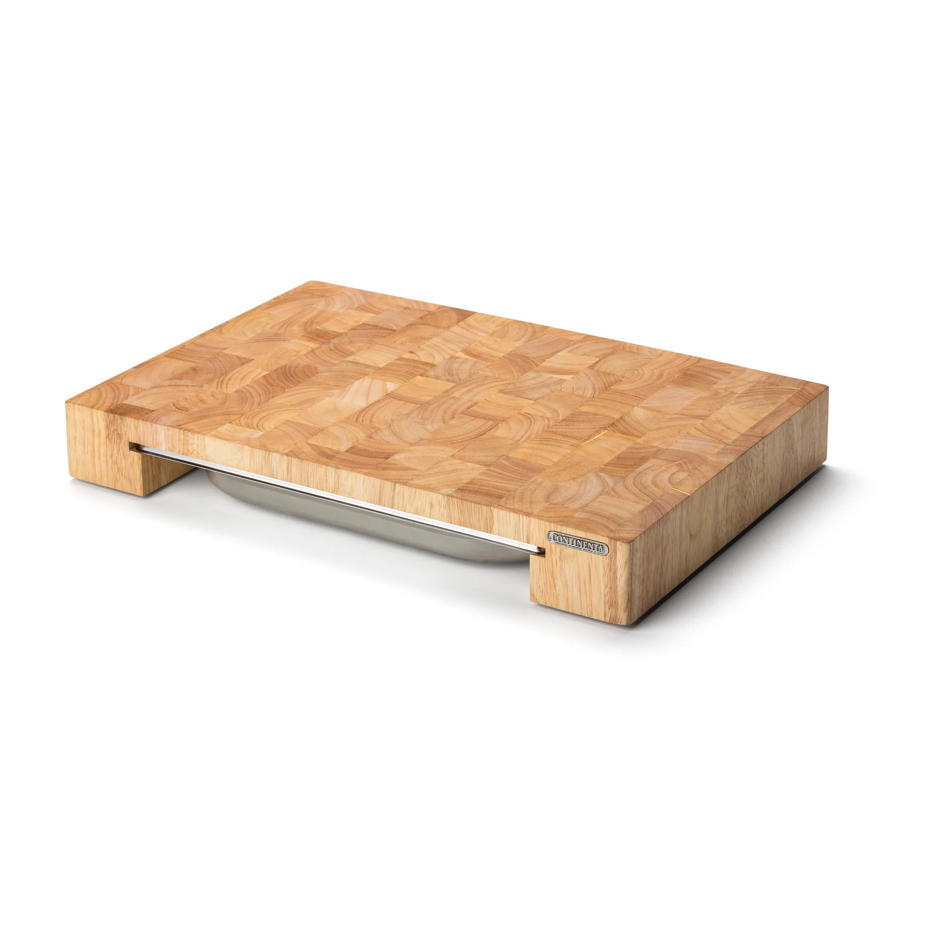 Cutting board rubber tree with 1 tray, 32x48 cm Continenta
