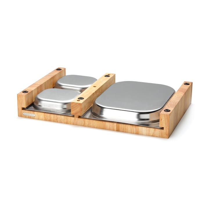 Cutting board rubber tree with 3 trays - 32x48 cm - Continenta