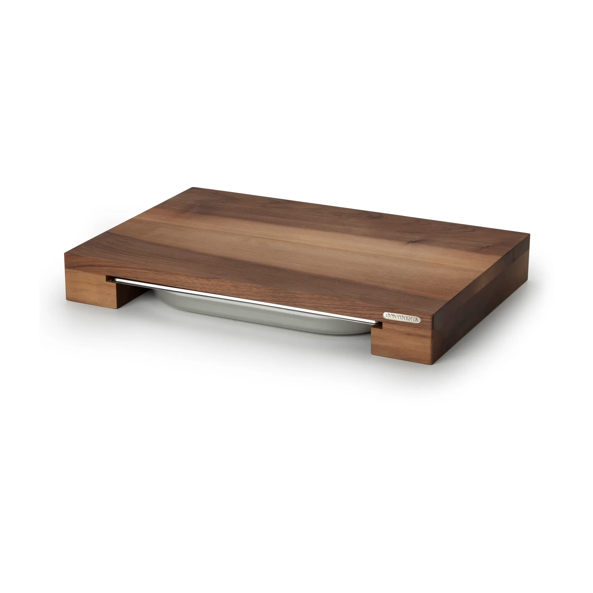 Cutting board walnut with 1 tray, 32x48 cm Continenta