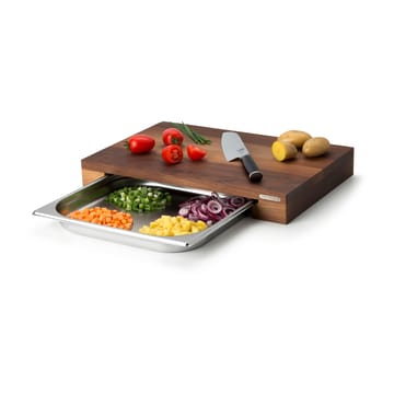 Cutting board walnut with 1 tray - 32x48 cm - Continenta