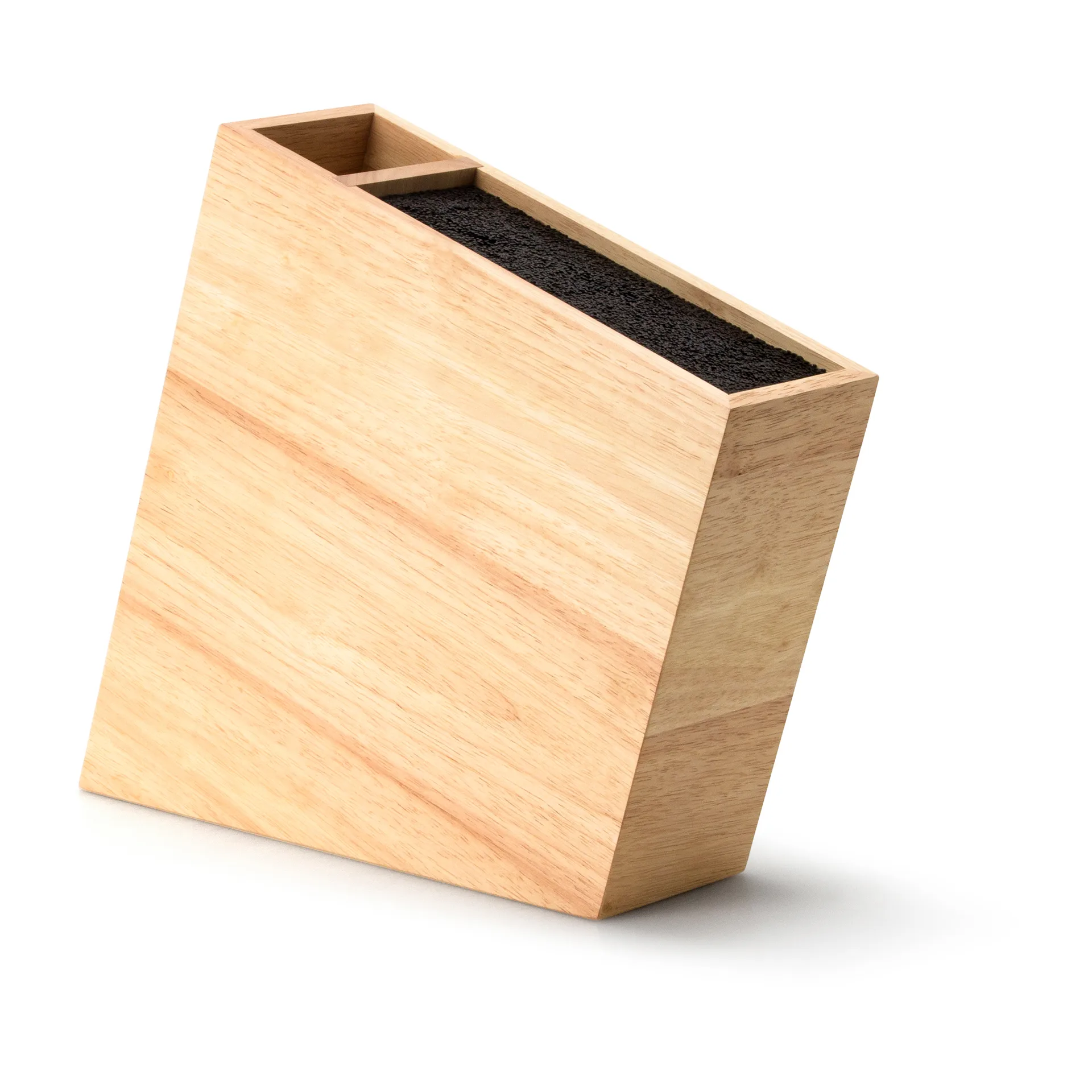 Flexible sloping knife block with extra compartments, Bambu Continenta