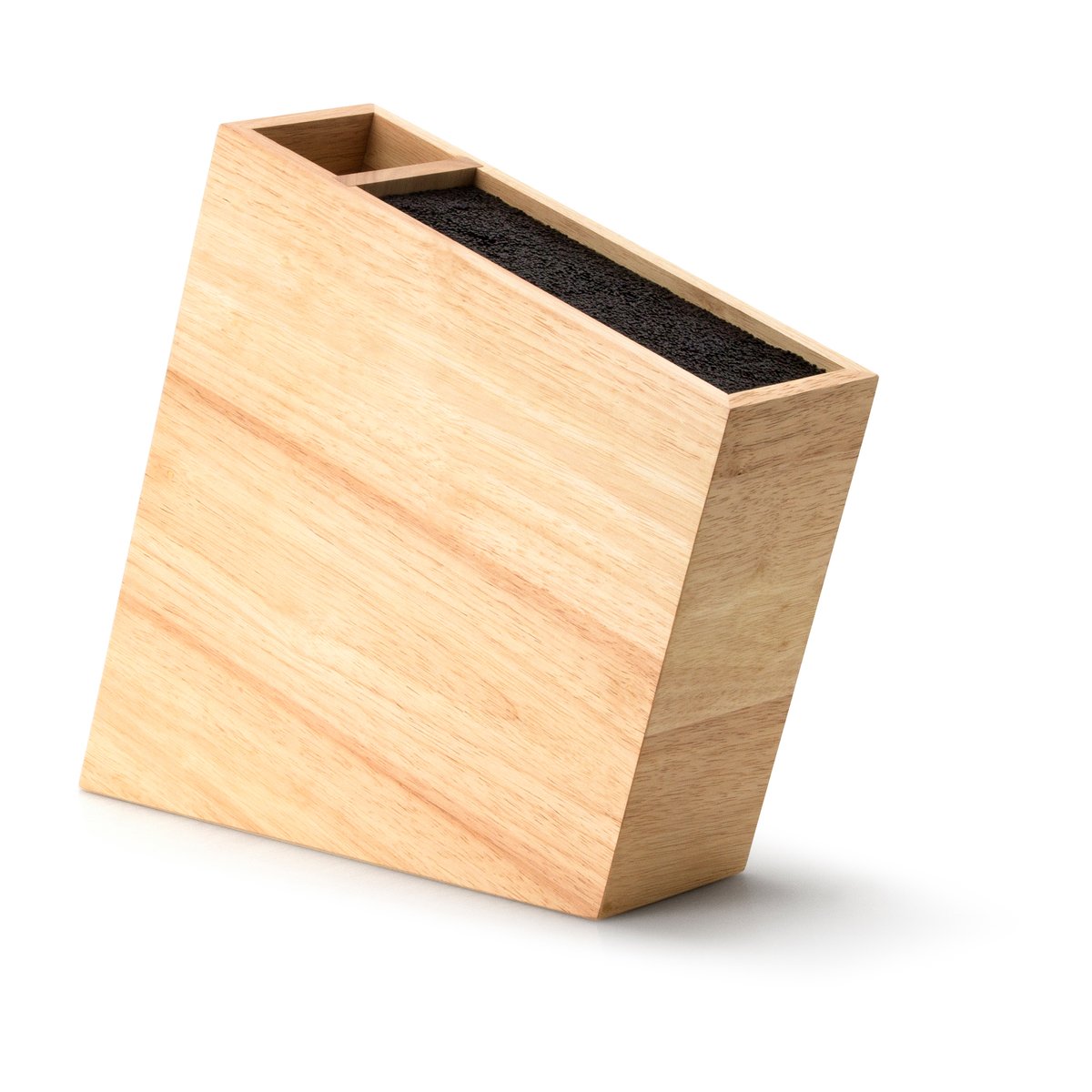 Continenta Flexible sloping knife block with extra compartments Bambu