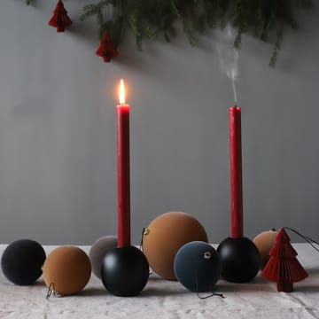 Ball candle holder 8 cm - black - Cooee Design