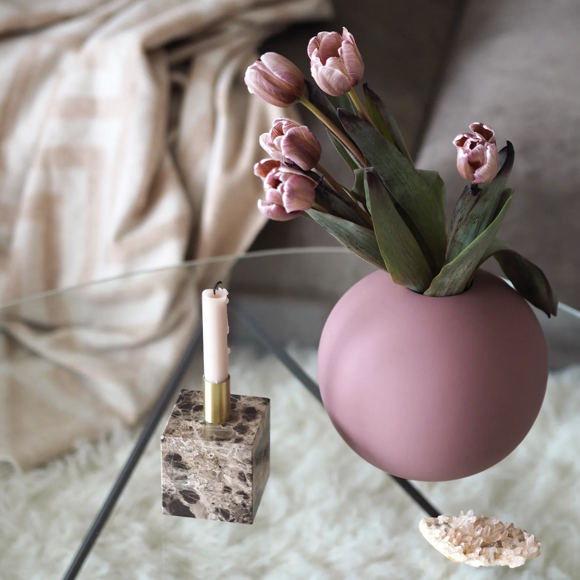 Ball vase cinder rose, 20 cm Cooee Design