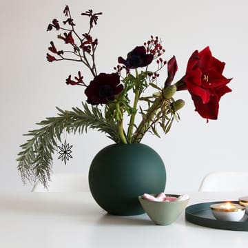 Ball vase dark green - 20 cm - Cooee Design