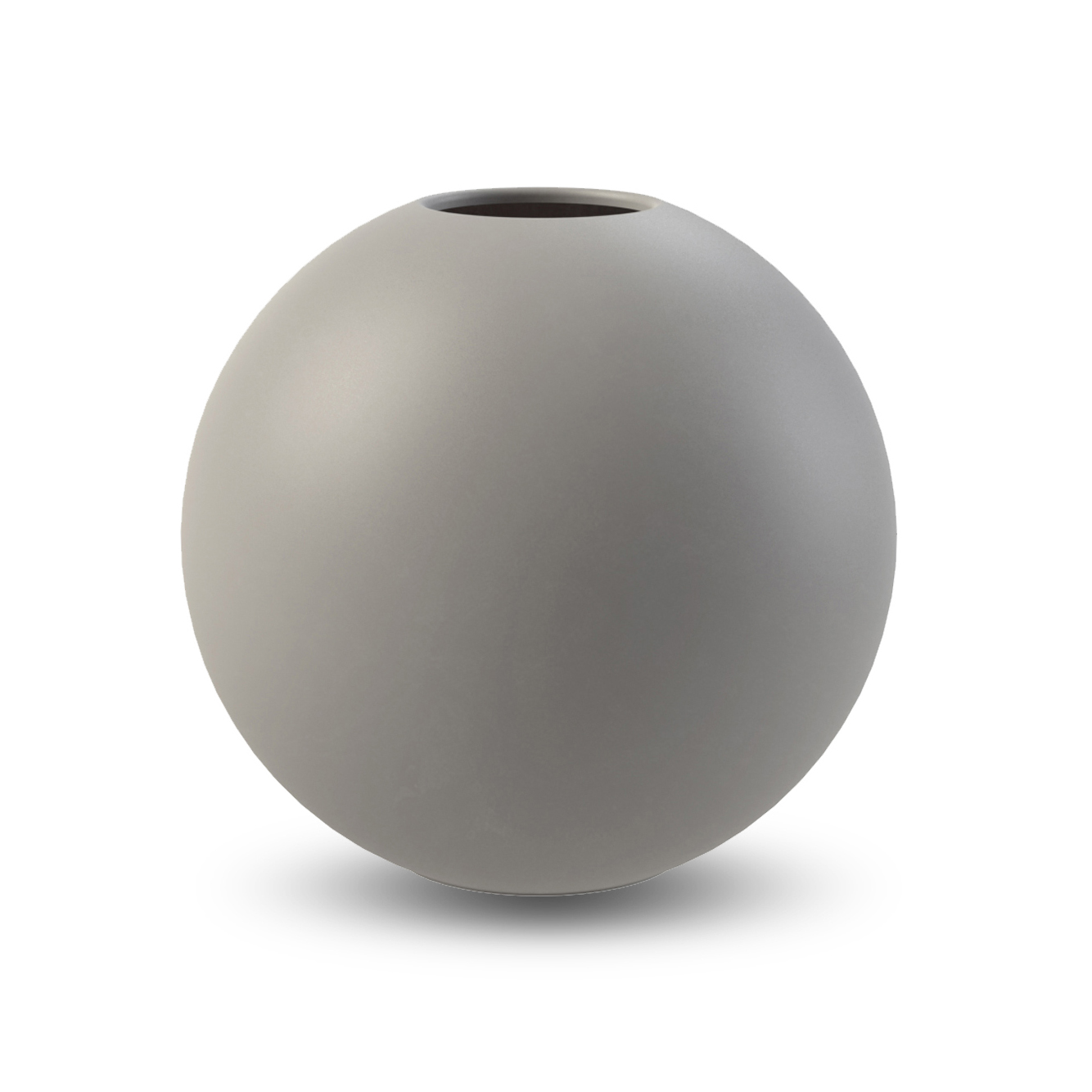 Ball vase grey, 20 cm