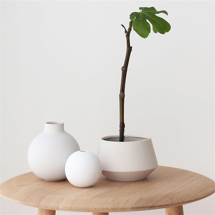 Ball vase white - 8 cm - Cooee Design
