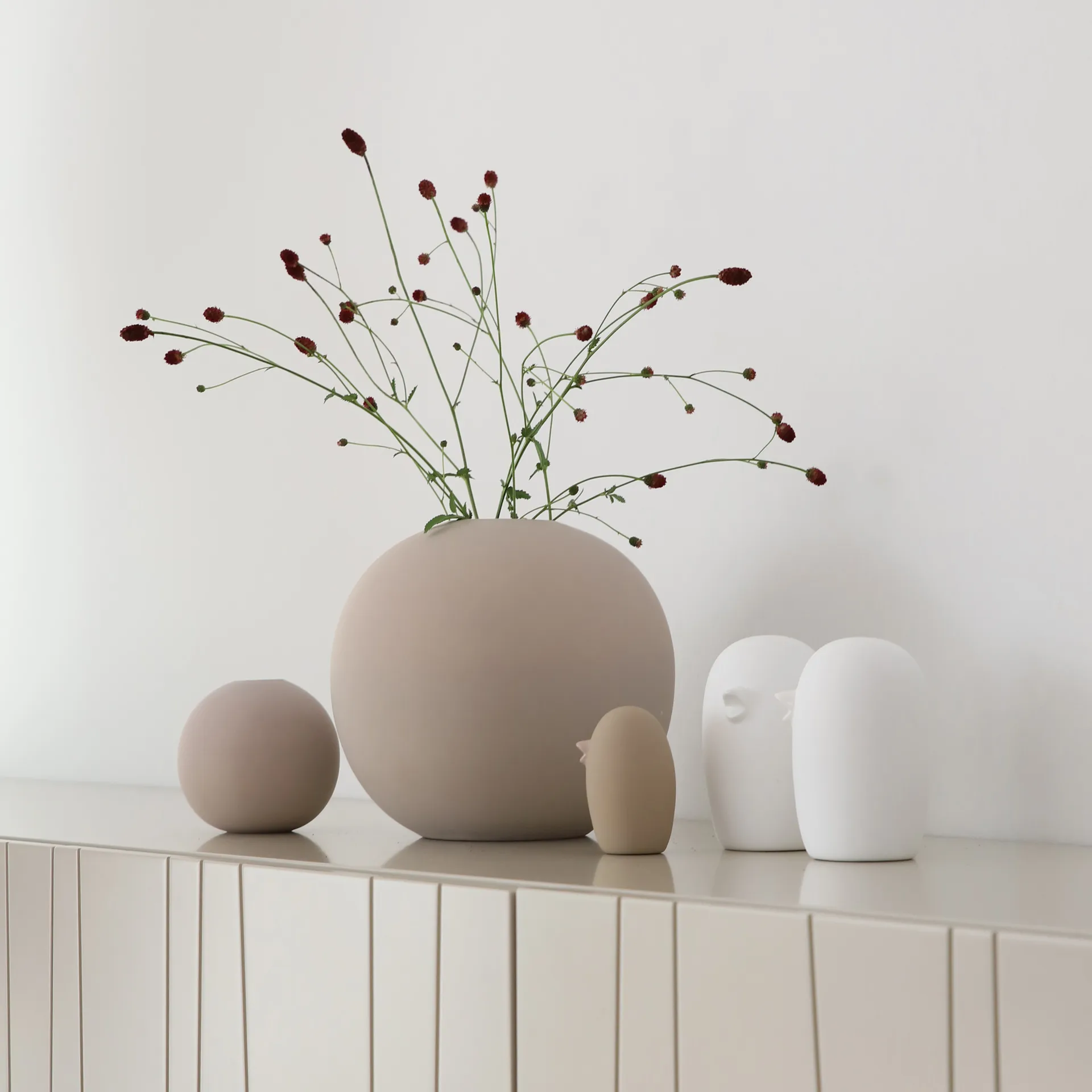 Ceramic Bird 12 cm, white Cooee Design