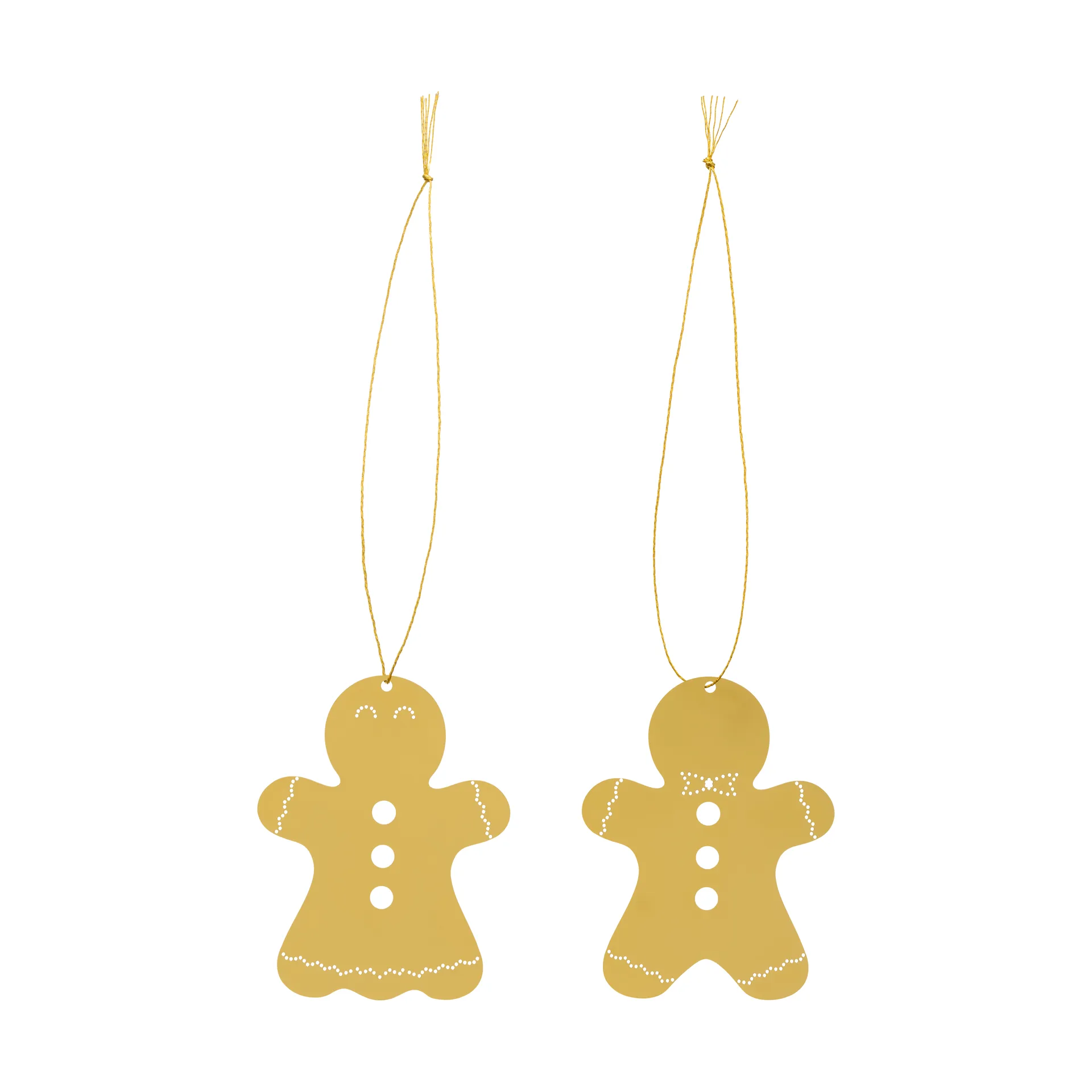 Christmas deco gingerbread 6 cm, Brass Cooee Design
