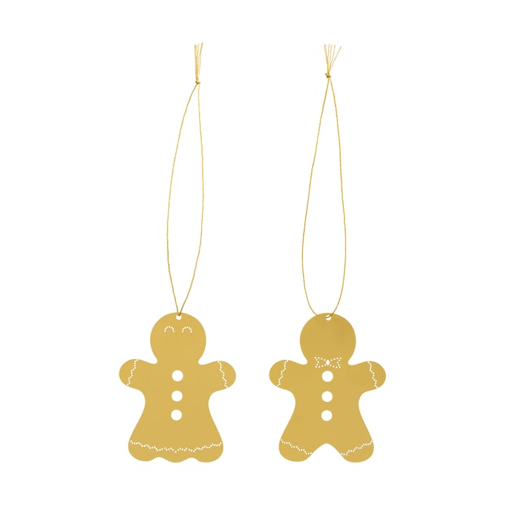 Christmas deco gingerbread 6 cm - Brass - Cooee Design